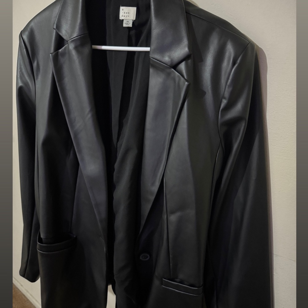 Leather Blazer—oversized